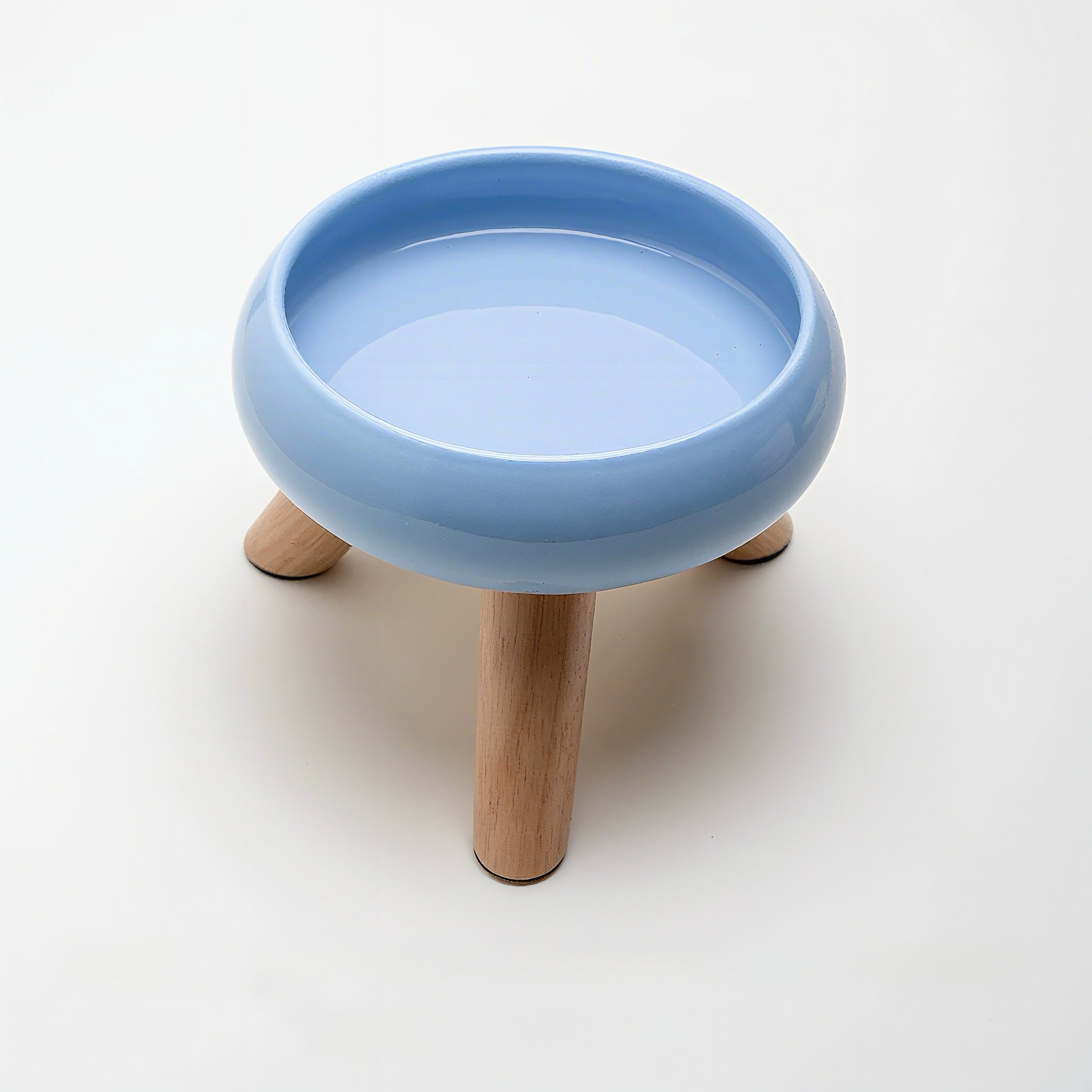 Petdebby Ceramic Elevated Pet Wood Table