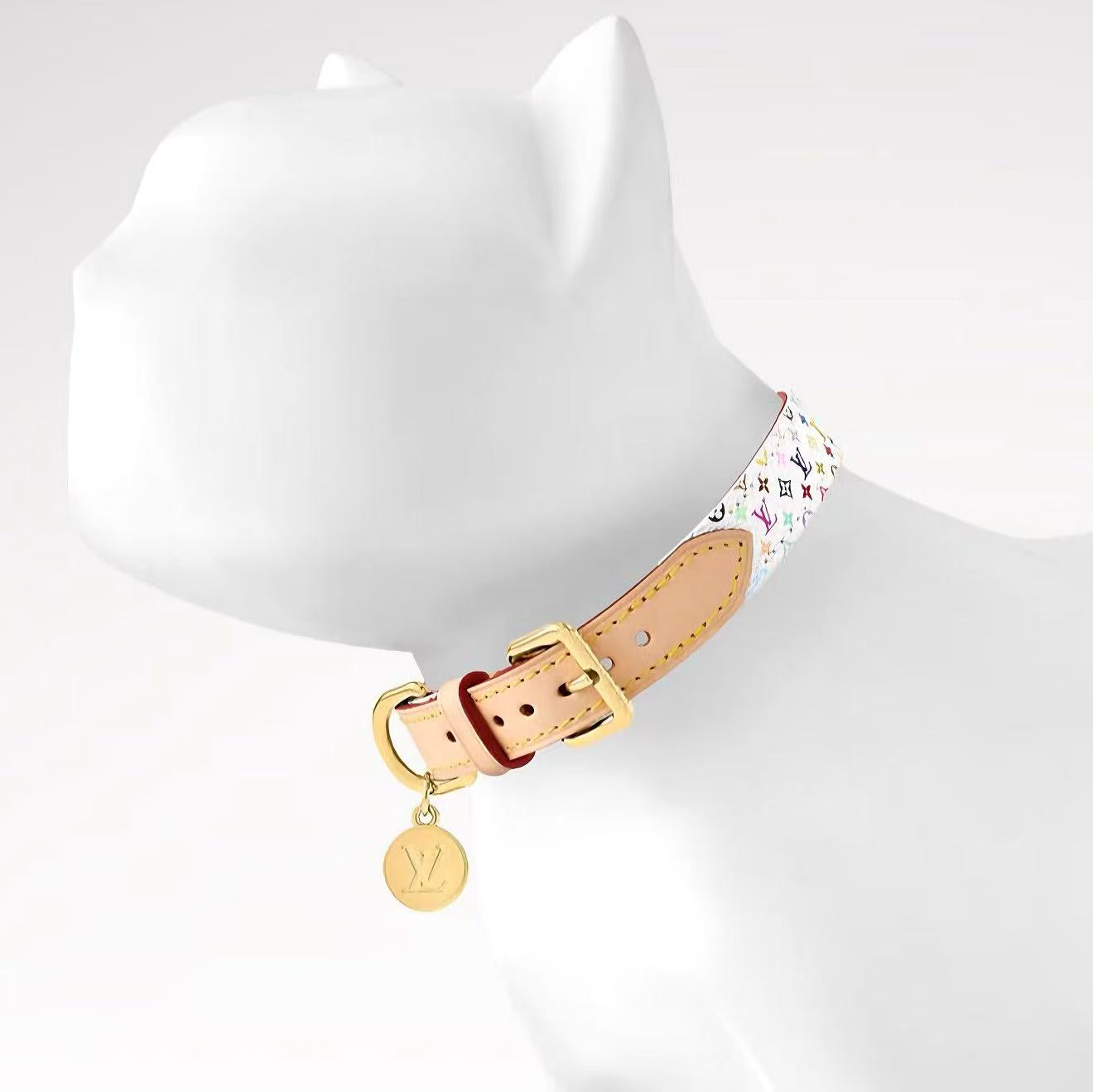 LV x TM Monogram Multicolor Dog Collar MM