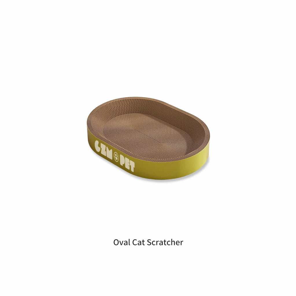 Oval Cat Scratcher Bed Large Size Cardboard Cat Scratching Pad for Indoor Cats