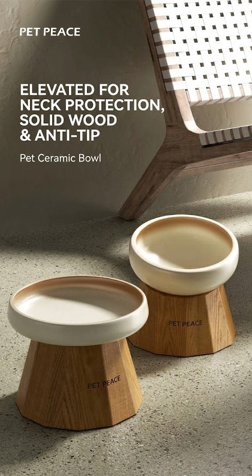 Pet Peace ceramic pet bowl set