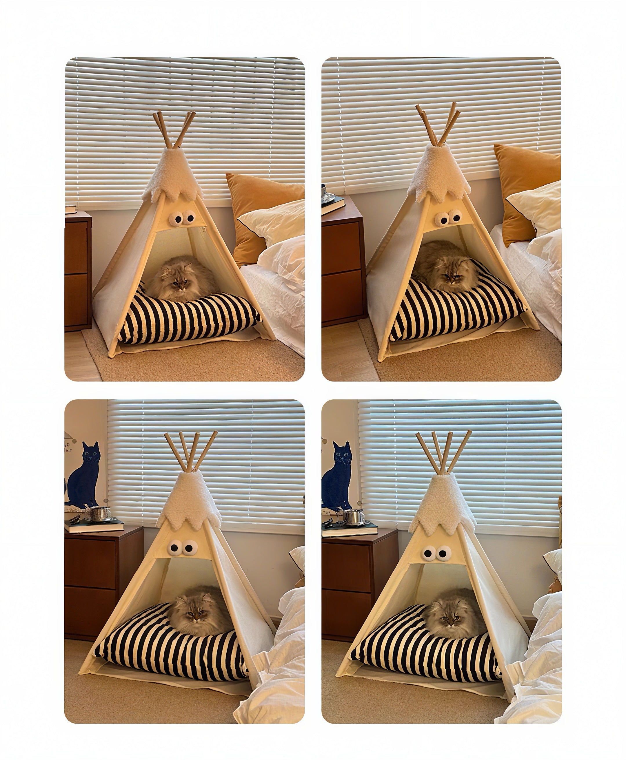 Snow-Cap Teepee Open-Style Pet Tent