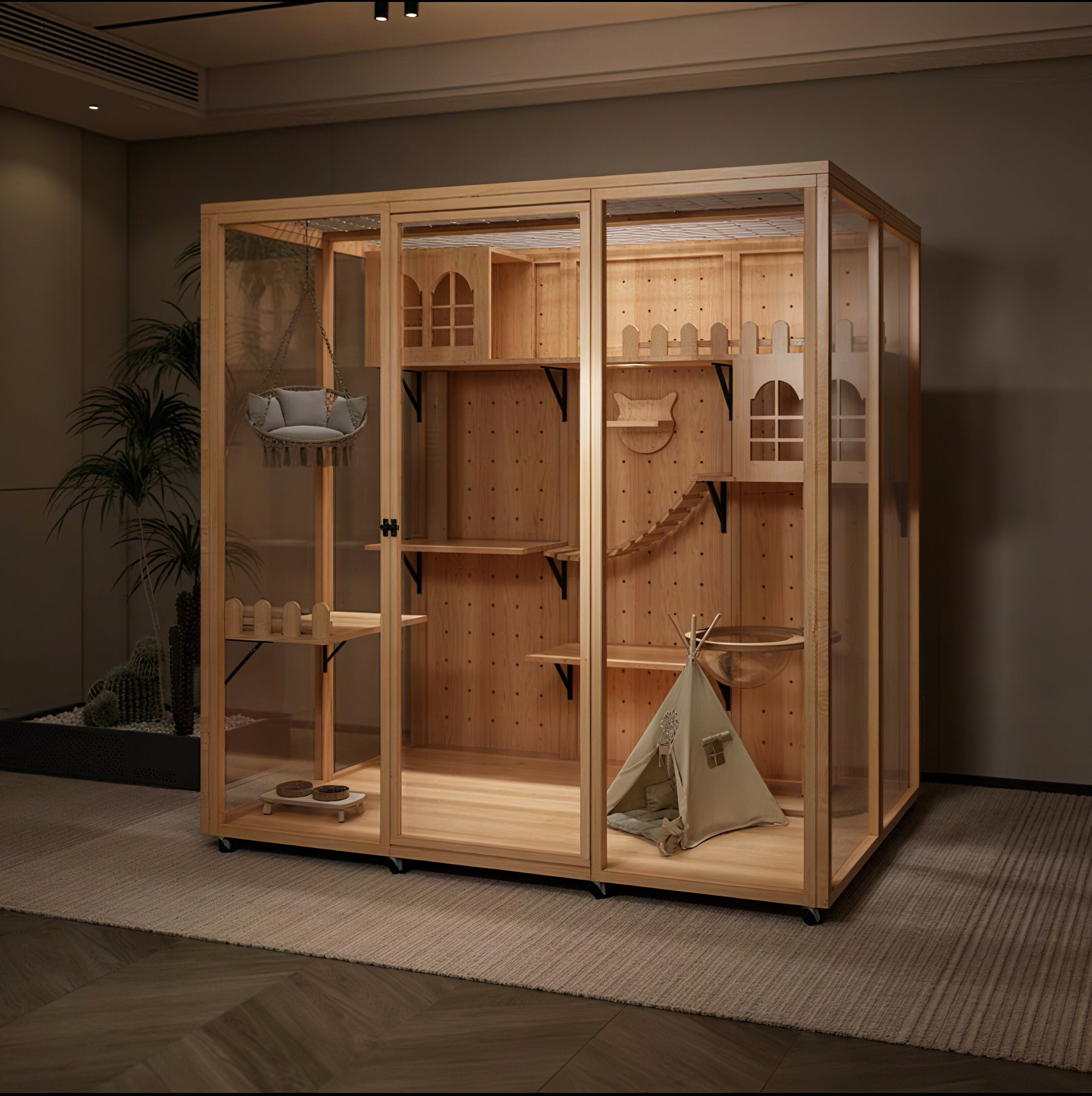 Luxury Modular Cat Enclosure & Indoor Cat Villa