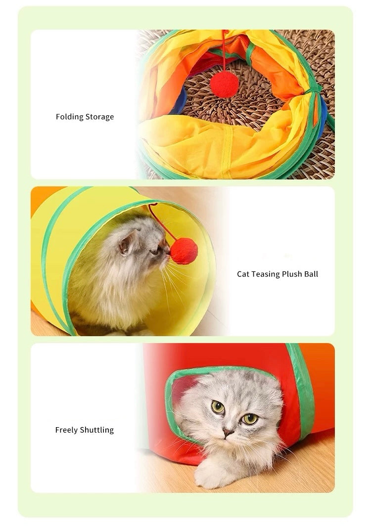 Rainbow Hide-and-Seek Pet Tunnel