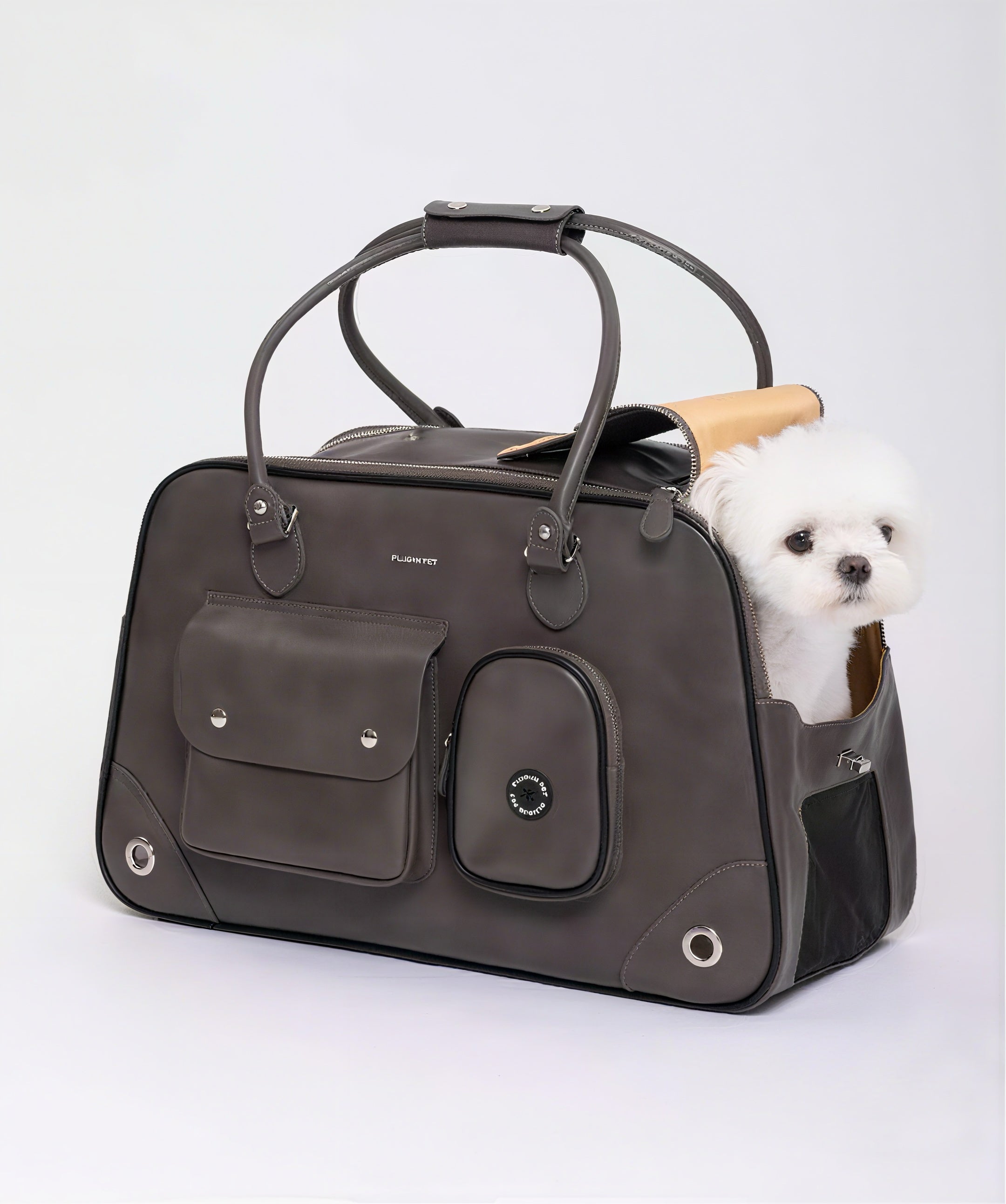 Urban Luxe Pet Travel Carrier — Premium Structured Tote for Dogs & Cats