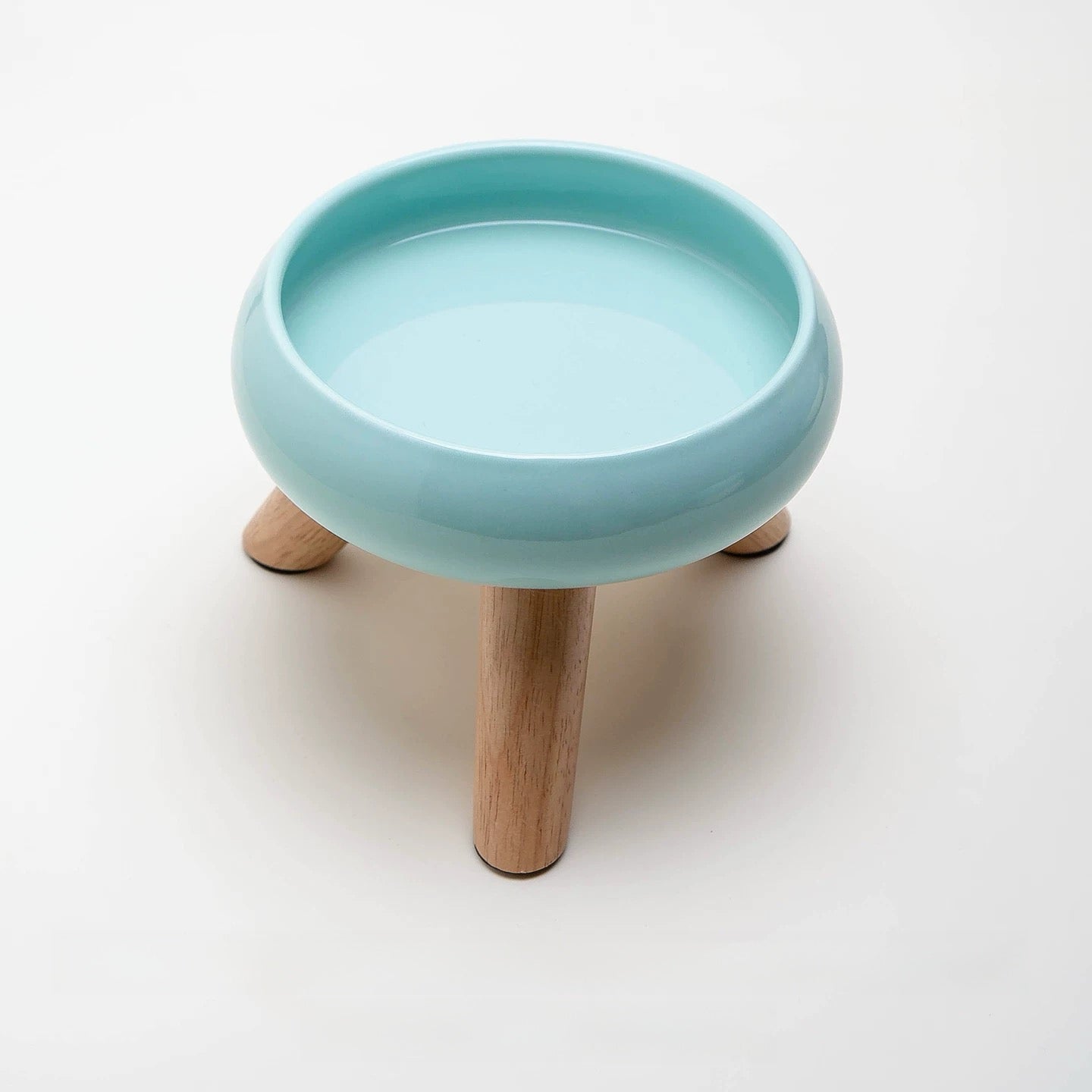 Petdebby Ceramic Elevated Pet Wood Table