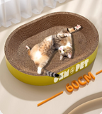 Oval Cat Scratcher Bed Large Size Cardboard Cat Scratching Pad for Indoor Cats