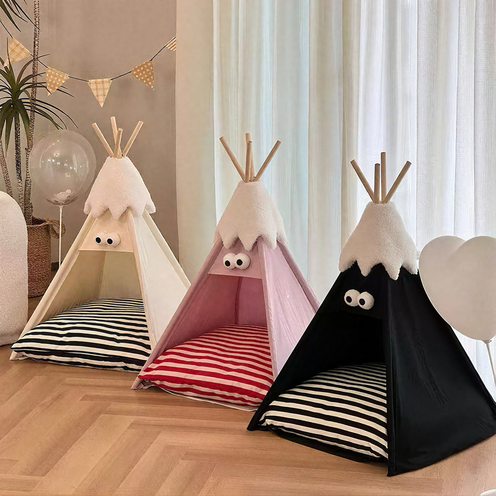 Snow-Cap Teepee Open-Style Pet Tent
