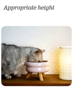 Petdebby Ceramic Elevated Pet Wood Table