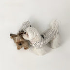 Kyawkyaw Blue Striped Dog Shirt Cotton