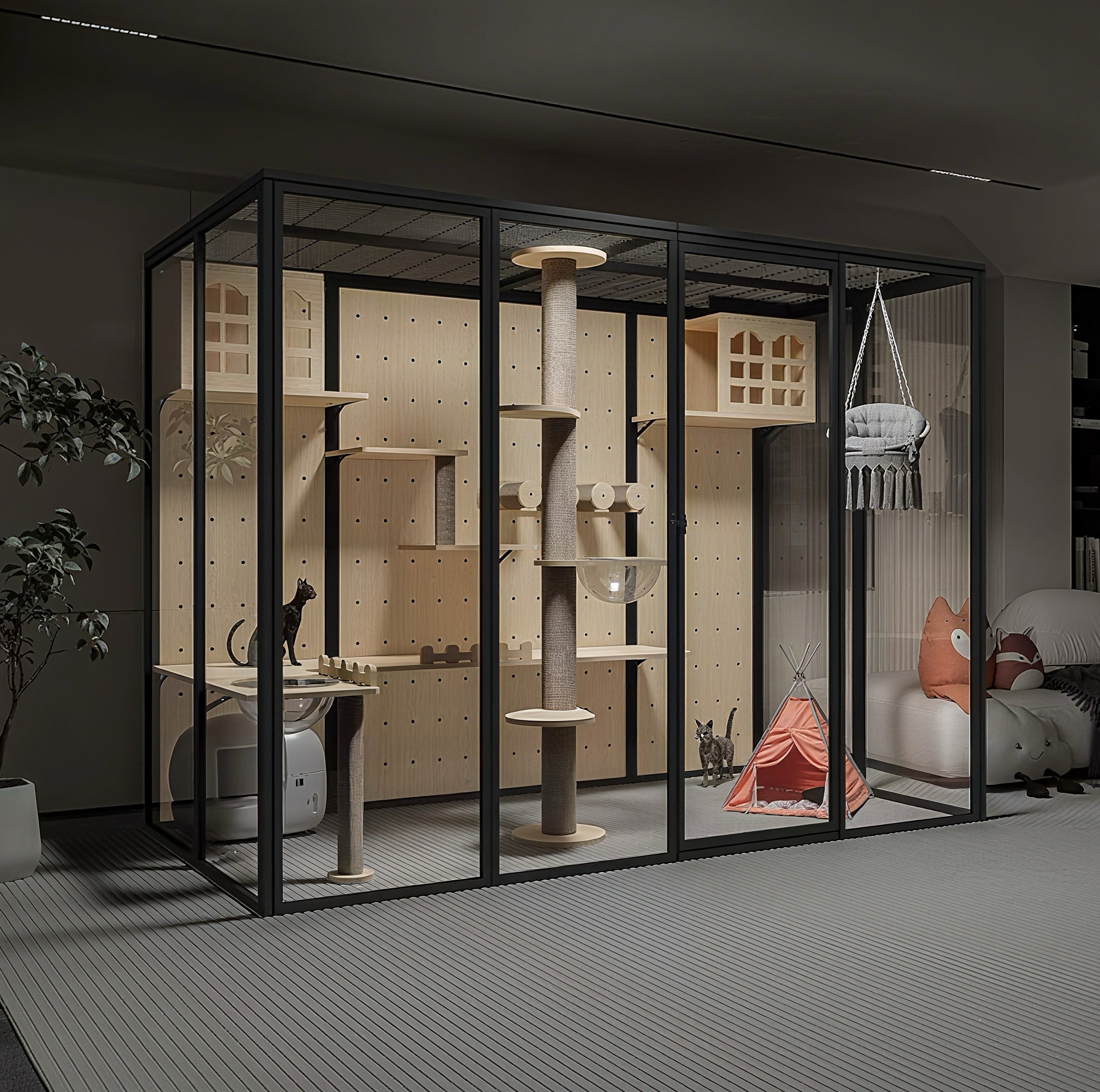 Luxury Modular Cat Enclosure & Indoor Cat Villa