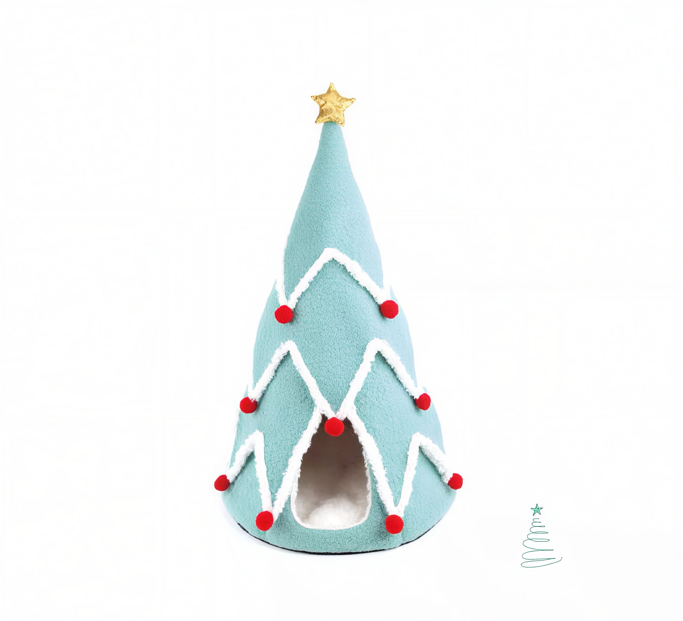 Christmas Tree Cat House