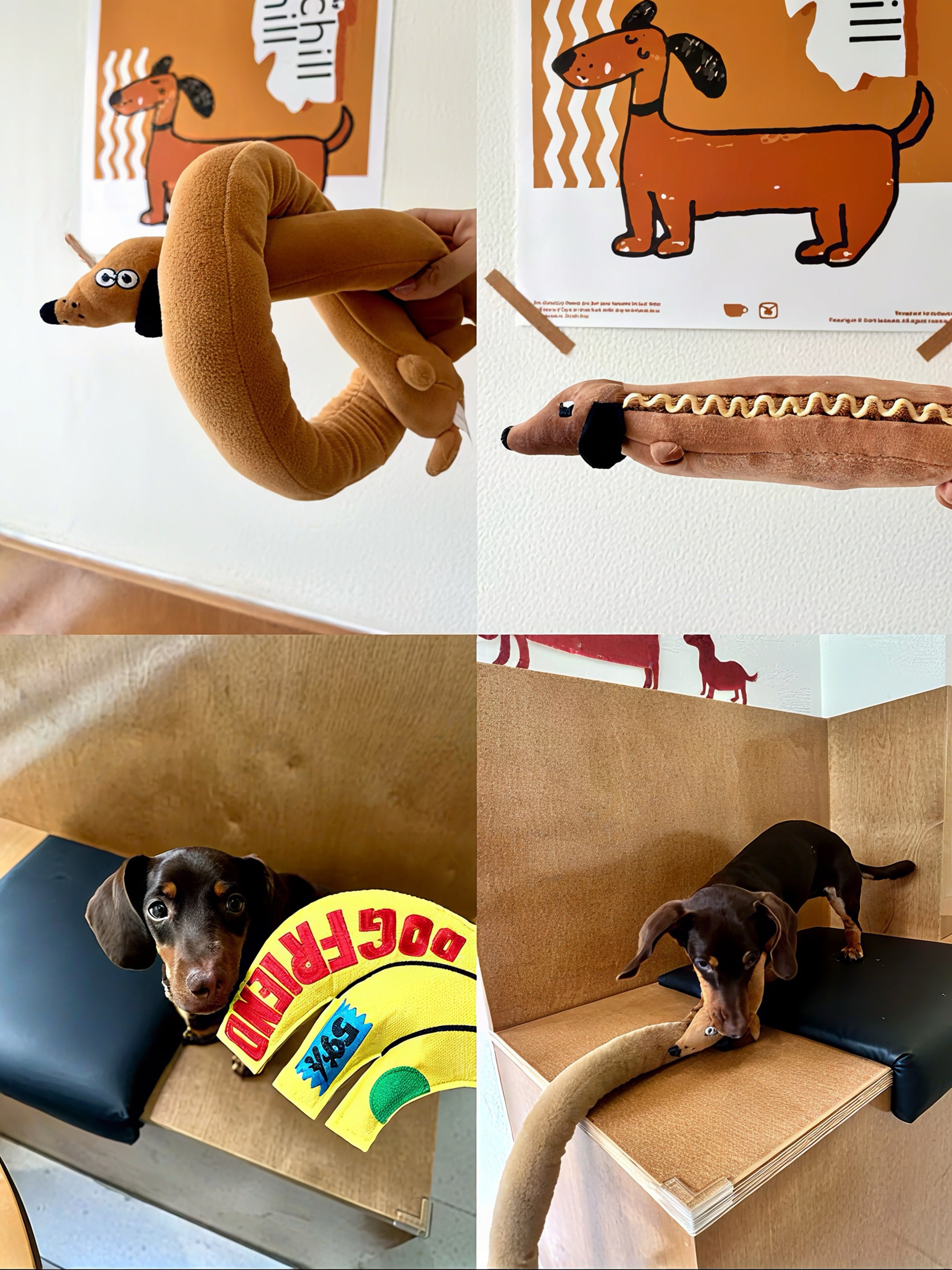 Extra-Long Sausage Dog Plush Toy for Dogs & Cats