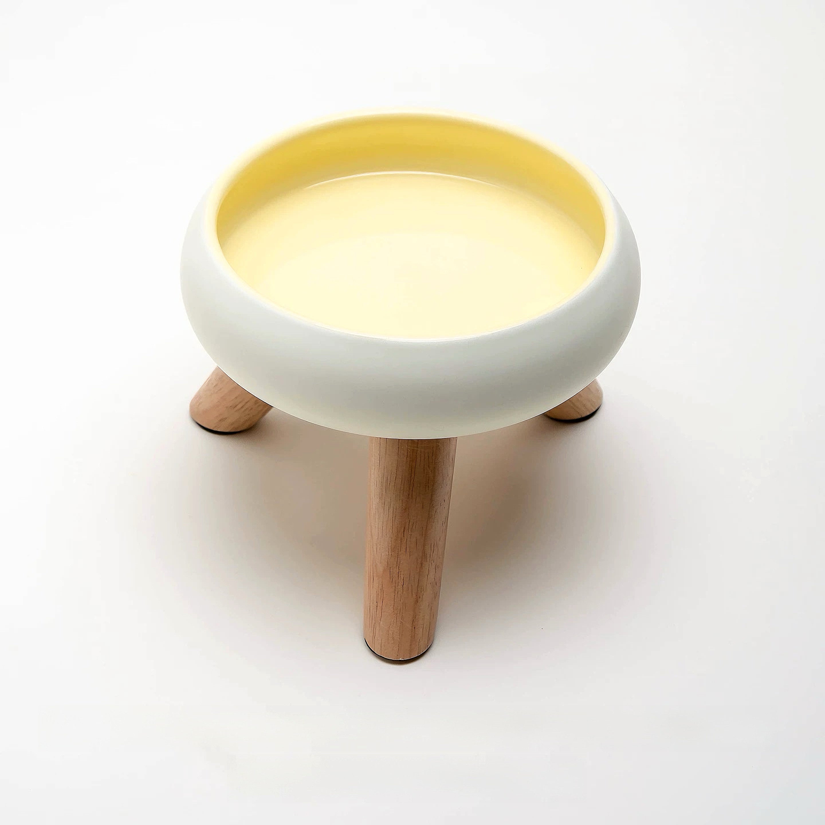 Petdebby Ceramic Elevated Pet Wood Table