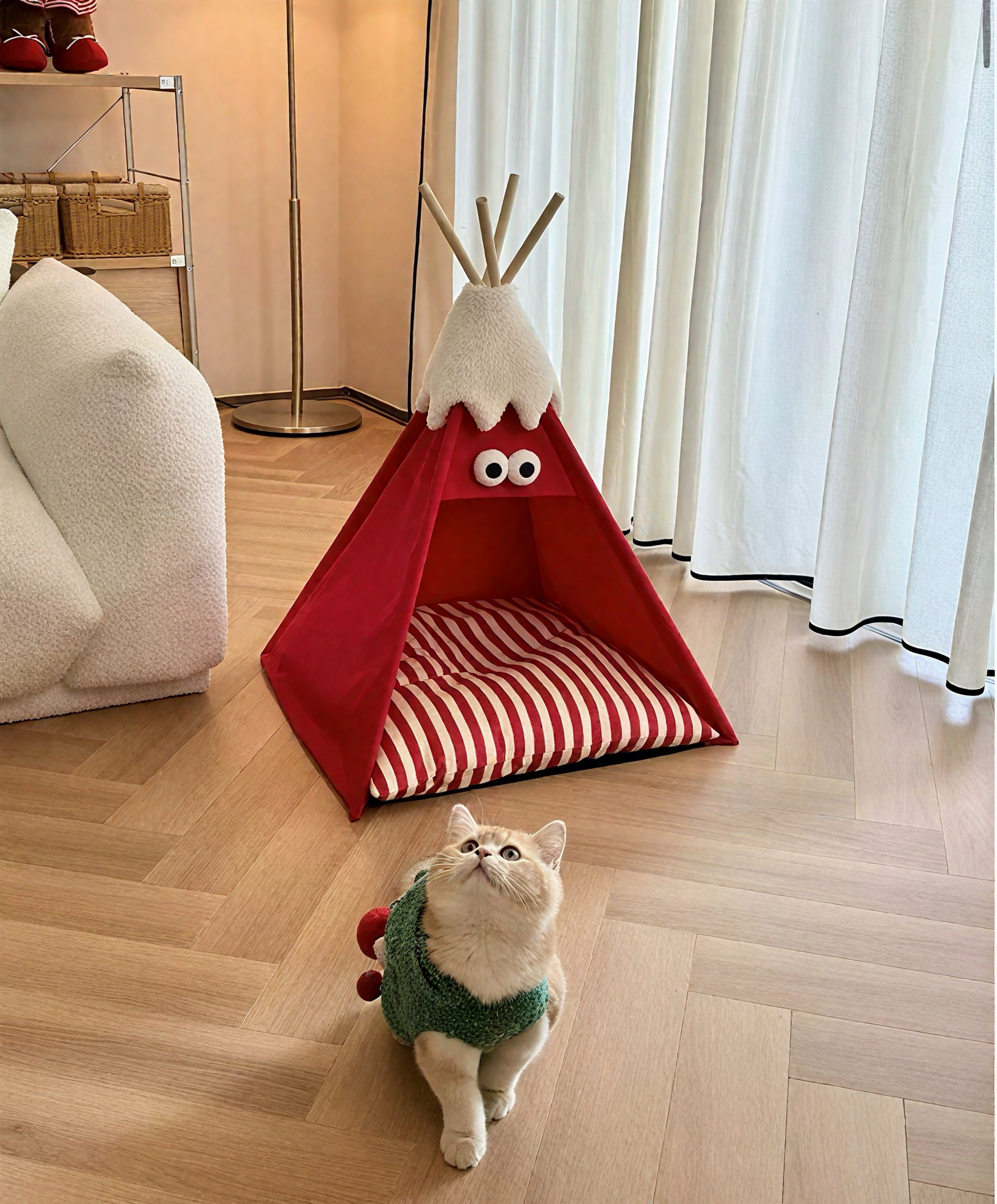 Snow-Cap Teepee Open-Style Pet Tent