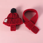 Knitted Pet Winter Hat & Scarf Set