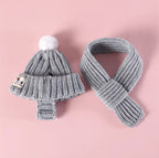 Knitted Pet Winter Hat & Scarf Set