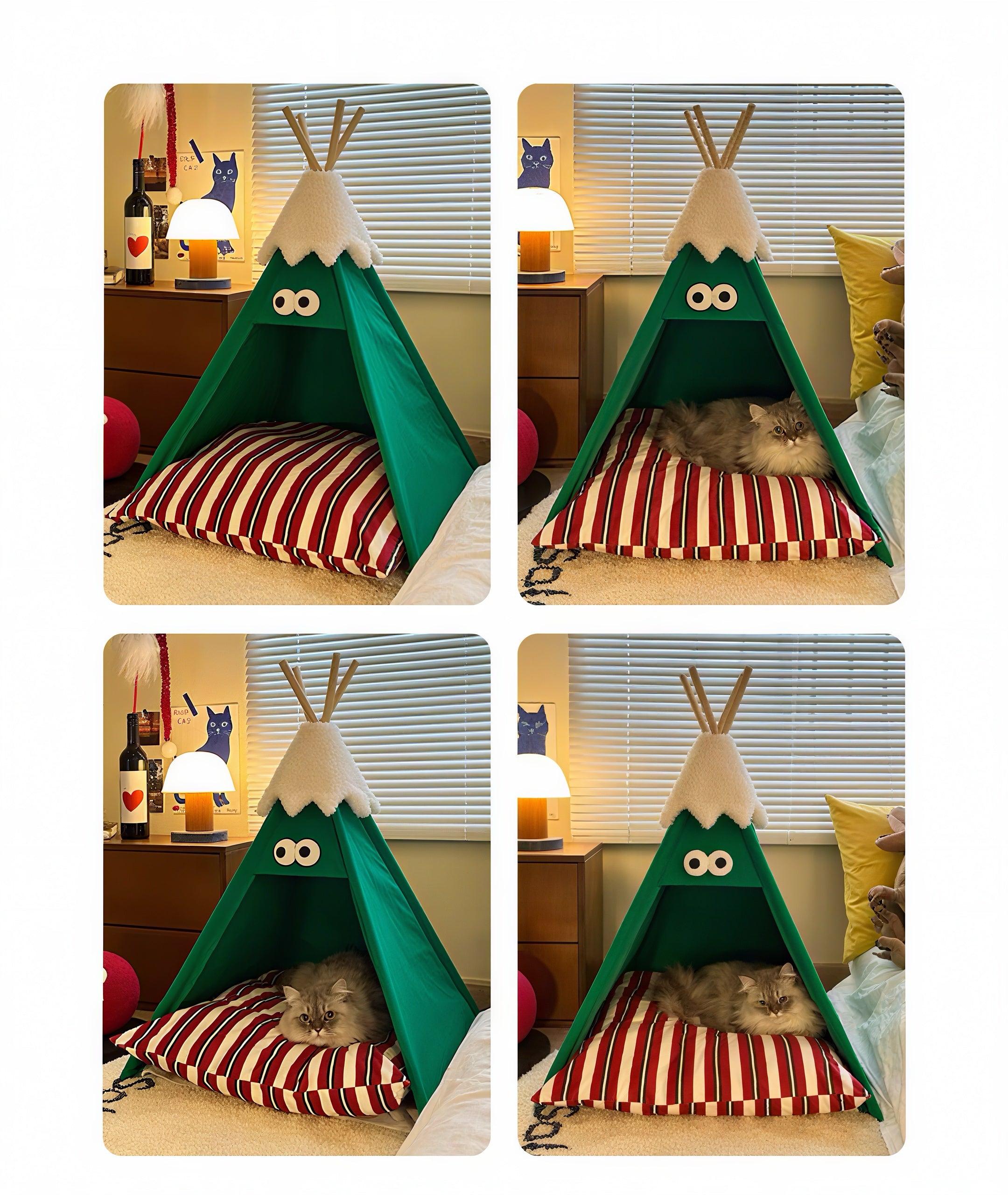 Snow-Cap Teepee Open-Style Pet Tent