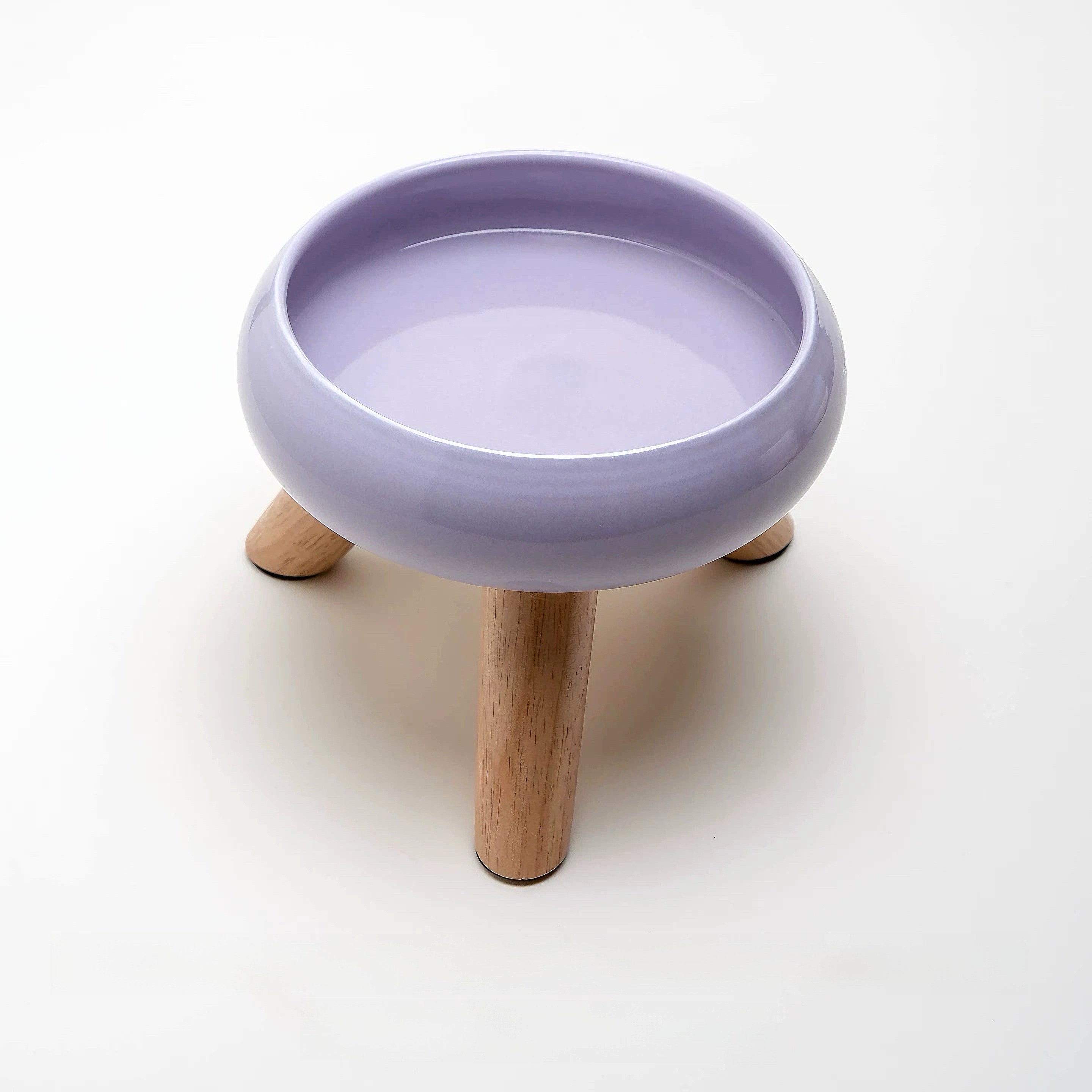 Petdebby Ceramic Elevated Pet Wood Table