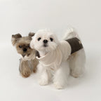 KyawKyaw Cream & Brown Color-Block Knit Dog Sweater