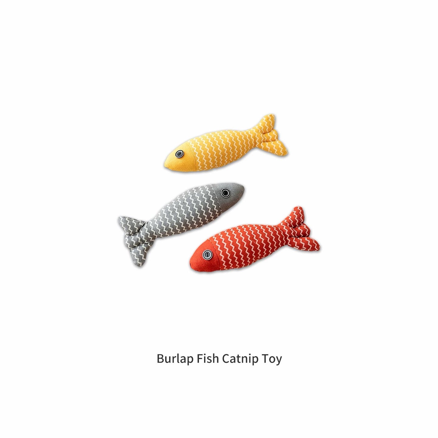 Burlap Fish Catnip Toy