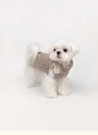 KyawKyaw Oatmeal Wool-Blend Pet Coat