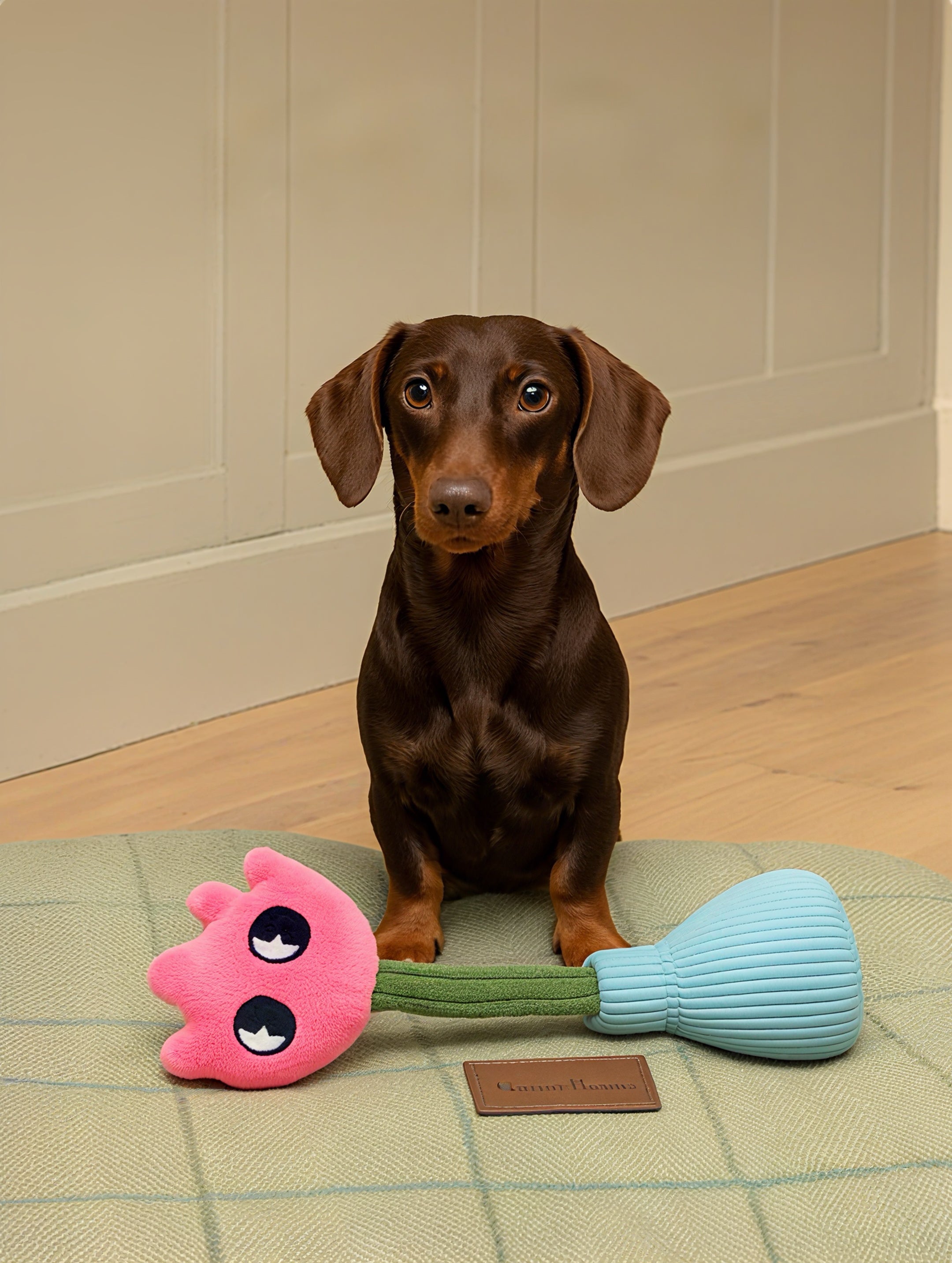 Modern Plush Vase Dog Toy