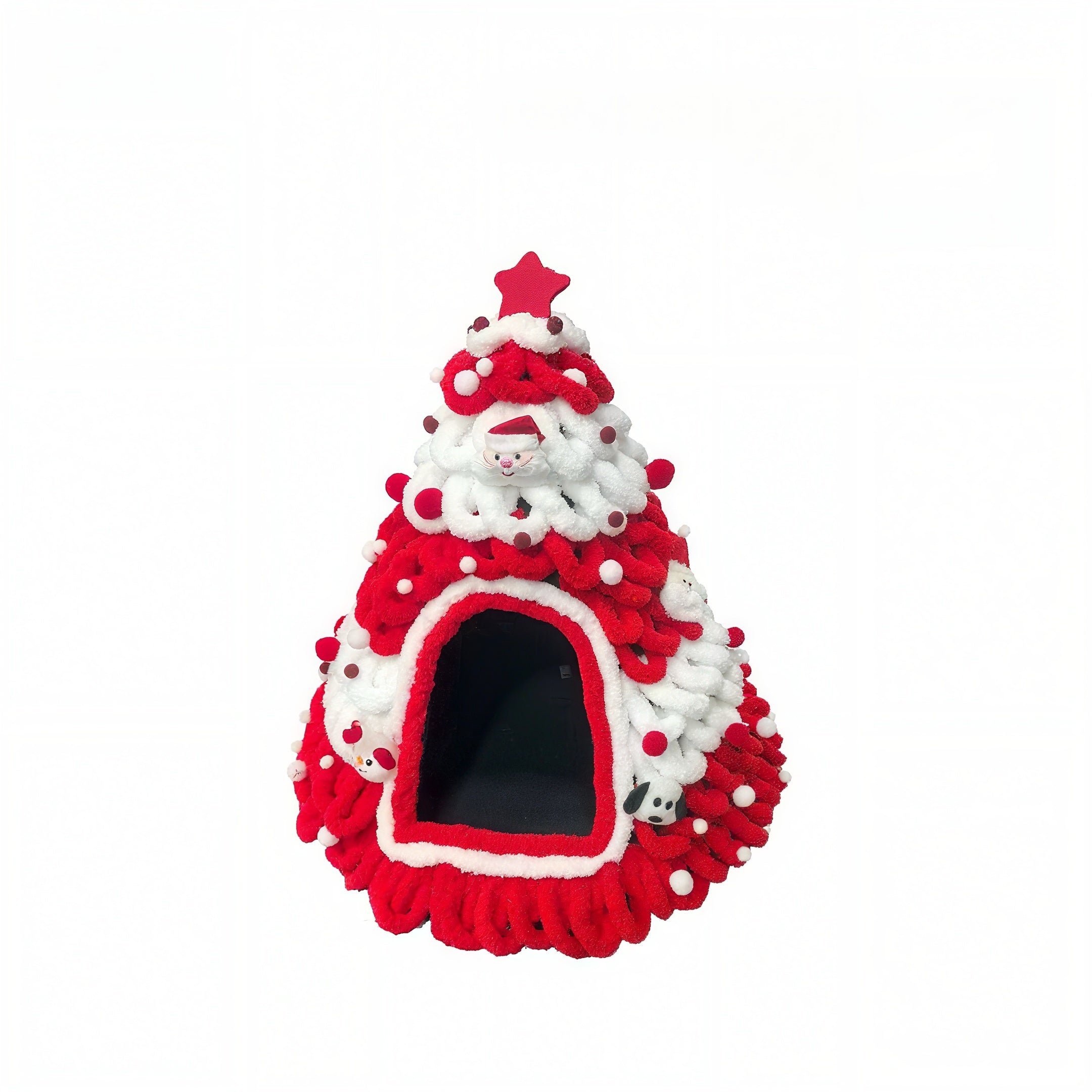 Christmas Tree Felt Cat Cave