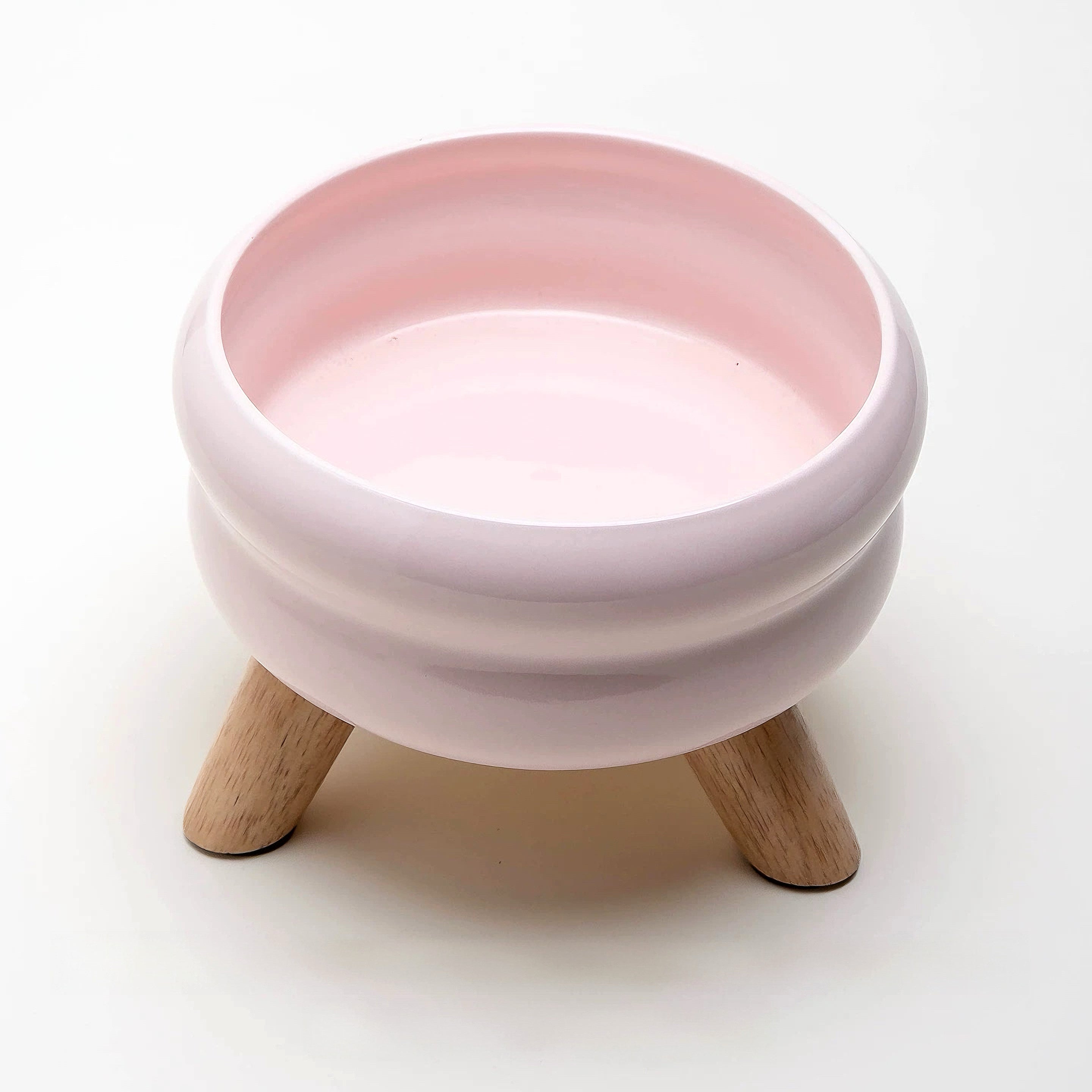 Petdebby Ceramic Elevated Pet Wood Table