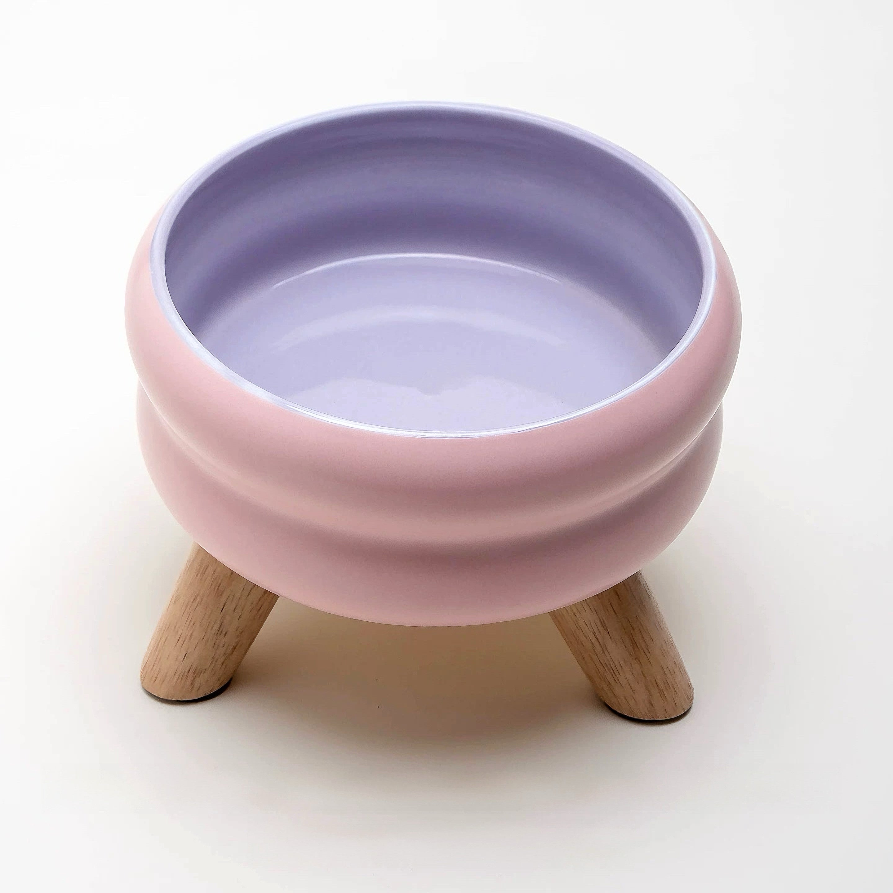 Petdebby Ceramic Elevated Pet Wood Table