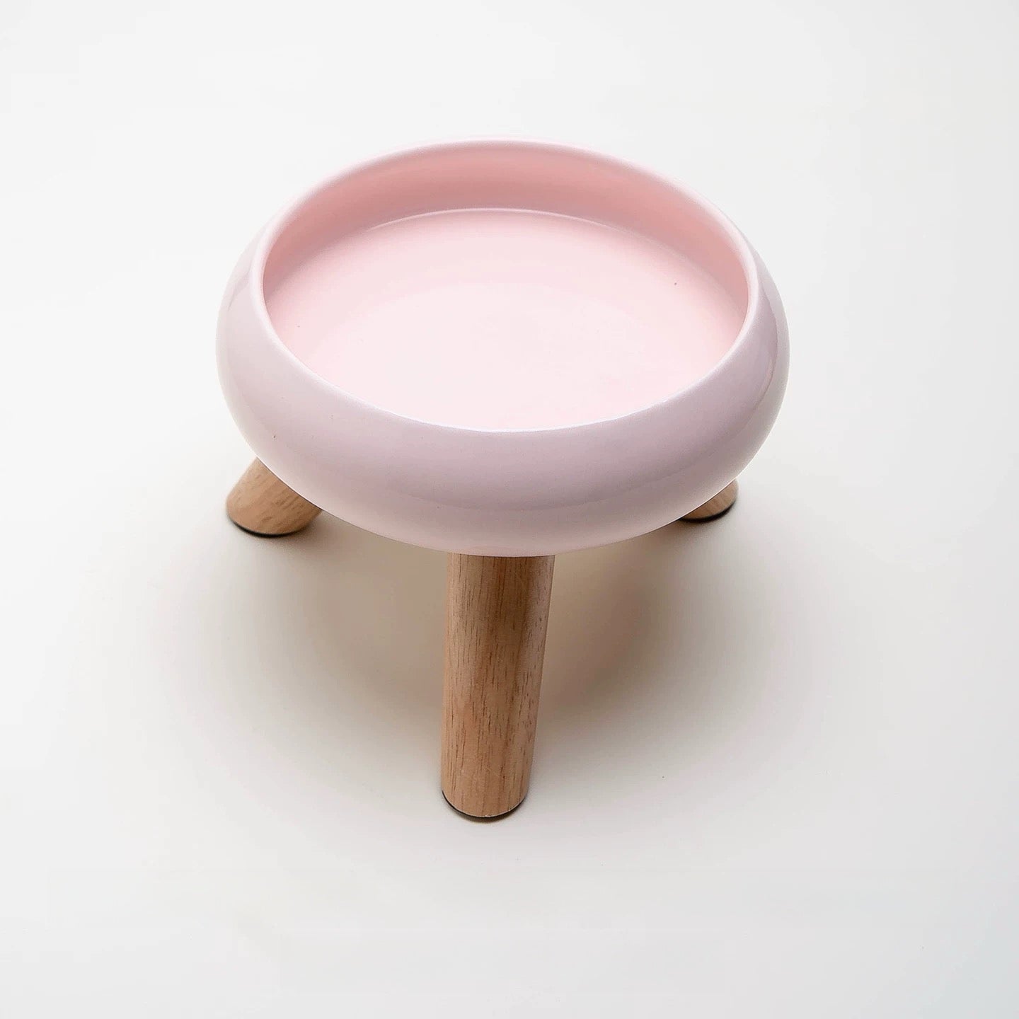 Petdebby Ceramic Elevated Pet Wood Table