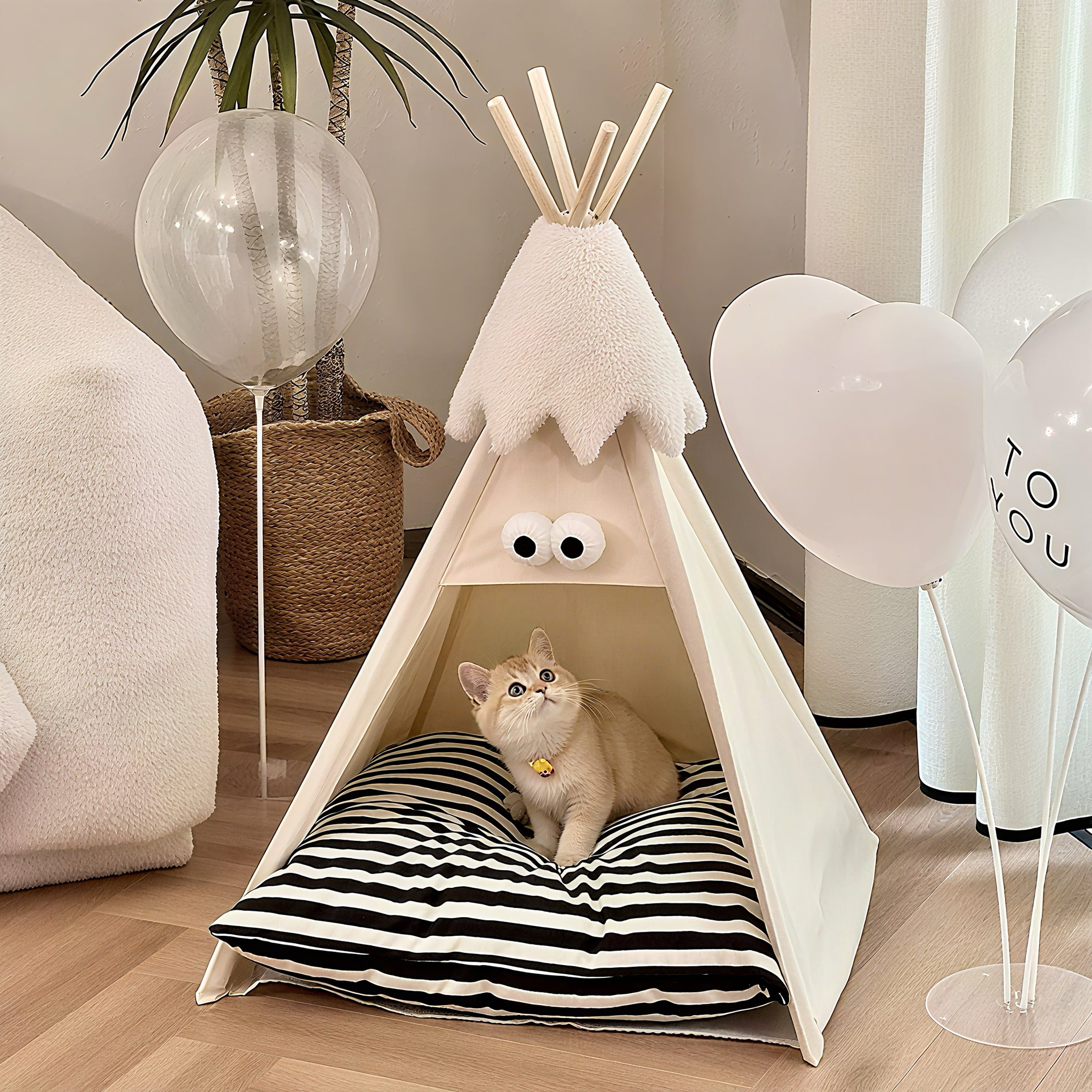 Snow-Cap Teepee Open-Style Pet Tent
